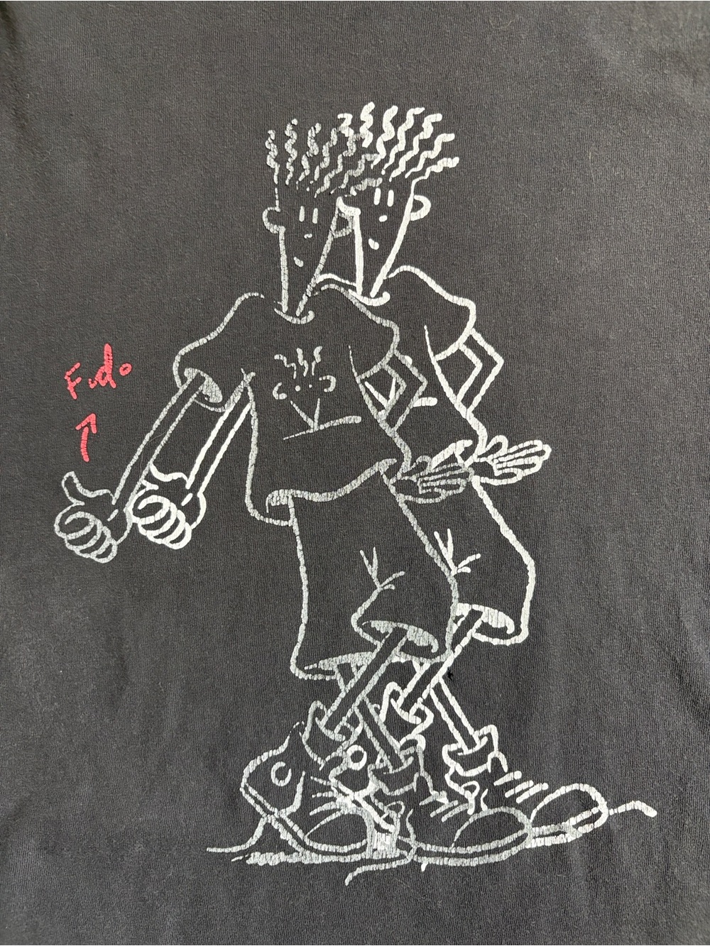 Vintage Fido Dido Black Short-Sleeve Graphic Tee - Picture 3 of 8